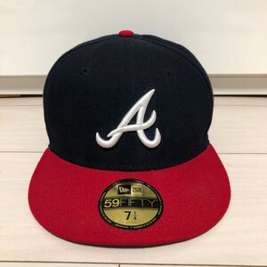 ニューエラ キャップ アトランタ・ブレーブス 57.7 選手着用モデル　オーセンティックコレクション　NEW ERA Atlanta Braves MLB 