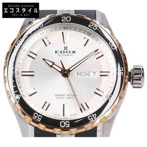 美品 EDOX エドックス 88002-357RCA-AIR GRAND OCEAN グランドオーシャン オートマティック 自動巻き 腕時計 シルバー/ブラック