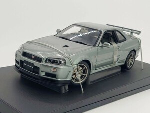 ★☆廃盤 AUTOart 日産 スカイライン GT-R R34 V-SPEC II 1/18 BNR34 オートアート 開閉ギミック多数 スパークリング シルバー★☆