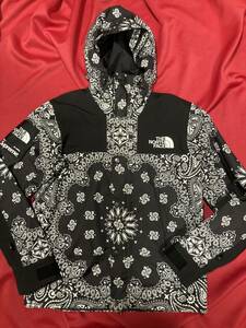 真贋証明付きSUPREMEシュプリーム　サイズS 14AW　THE NORTH FACE Bandanaノースフェイス バンダナマウンテンパーカー ペイズリー柄