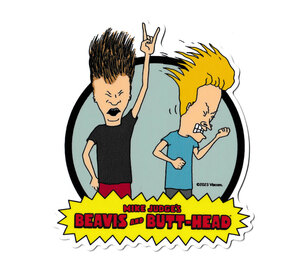 ビーバス・アンド・バットヘッド ステッカー アメリカン 面白い おしゃれ キャラクター アメリカ MTV 車 BEAVIS AND BUTT-HEAD HAND SIGN