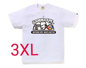 3XL 希少サイズ 即発送 A BATHING APE BAPE GALLERY 下野 宏明 WHIZ LIMITED TEE エイプ ベイプ ギャラリー ウィズ リミテッド Tシャツ 白