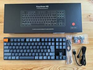Keychron K8 JIS Gateron赤軸 ワイヤレス・メカニカルキーボード RGBライト搭載 日本語配列 中古品