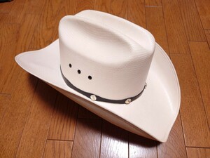 【59cm 7 3/8】STETSON ステットソン ストローハット カウボーイハット ウェスタンハット STALLION 西部劇 コスプレ 乗馬に