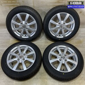 スズキ純正 4.5-14+45 4H100 ブリヂストン NEWNO 155/65R14 2023年製 14インチ 4本セット ワゴンR スペーシア アルト スズキ軽 等 009