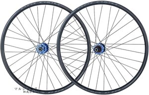 チューブレス MTB自転車ホイールセット26/27.5/29インチ、アルミニウム合金シールベアリングハブQR 9mm 32ホールディスクブレーキ