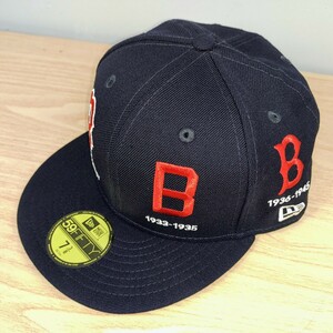 2406037 New Era ニューエラ ボストン・レッドソックス 新品 59FIFTY 7 3/8 ロゴ刺繍 メジャーリーグ ベースボール 野球キャップ 紺 帽子