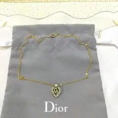 Christian Dior ネックレス ペンダントトップ CDロゴ ゴールド