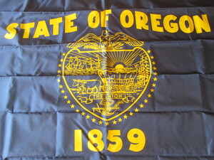 デッドストック未使用　OREGON　オレゴン州旗フラッグ　ヴィンテージ　USA　/Antique店舗什器50