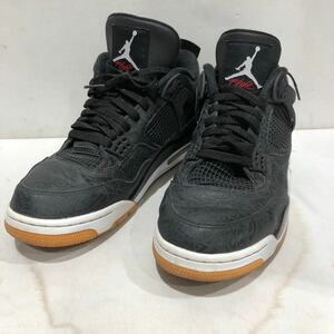 【NIKE】Nike Air Jordan 4 Retro Laser Black Gum ブラック 30cm CL-1184-001 ts202410