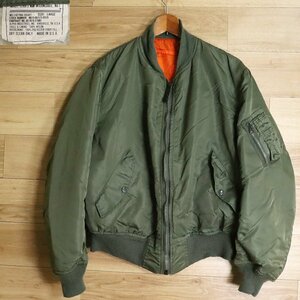 ?2R/R7.23-3 　USA製　ALPHA INDUSTRIES　アルファ　MA-1　フライトジャケット　ボンバージャケット　リバーシブル　ブルゾン　L