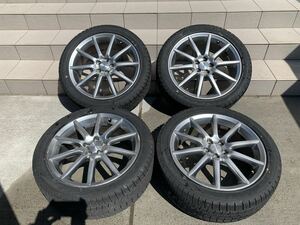 スバル レガシィB4 BL5 BP5 スペックB 純正ホイール 18インチ 7J＋55 PCD100 5穴 ハブ径約56 225/45R18 スタッドレス　KENDA KR36 イボ付き