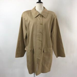 ◆お洒落な逸品◆DAKS/ダックス アウター チェスターコート ベージュ サイズ9AR レディース 肩パッド 綿100％ C13 ｃ4772