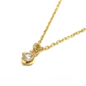 アガット agete ネックレス - K14YG×ダイヤモンド ダイヤ0.05ct アクセサリー（首）