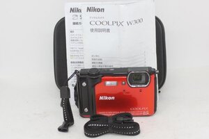 #3345-104②　Nikon デジタルカメラ COOLPIX W300 OR クールピクス オレンジ 防水