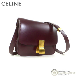 セリーヌ （CELINE） CLASSIC BOX クラシックボックス スモール ショルダー バッグ 18918 バーガンディ（中古）