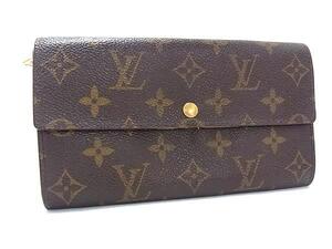 1円 LOUIS VUITTON ルイヴィトン M61725 モノグラム ポシェット ポルトモネクレディ 二つ折り 長財布 ウォレット ブラウン系 FK2216