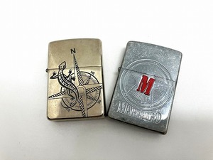 ジッポー ZIPPO マルボロ Marlboro オイルライター 2点セット 着火未確認 アドベンチャーチーム スターコンパス B 2000