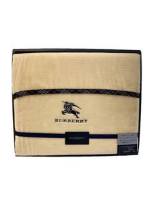 BURBERRY LONDON◆コットンボアシーツ/クリーム/140cm×240cm/シミあり//