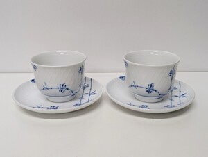 ☆未使用品☆ ROYAL COPENHAGEN ロイヤルコペンハーゲン 湯呑み＆ソーサー 2客セット