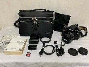 ▽Nikon　ニコン　デジタル一眼レフカメラ　D750　レンズ：AF　MICRO　NIKKOR　60mm　中古(撮影画像に汚れの映り込み有り)▽007845