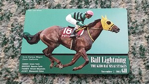 競馬　ボールライトニング　Ball Lightning　2015.11.7 京王杯２歳ステークス GⅡ　ＱＵＯカード　クオカード　５００　【送料無料】