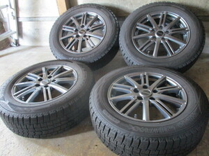 冬用+ブリヂストン製set!! BALMINUM BR10 (GM) (16x6,5+48 5H/114,3) バリ溝(DL WM02/2021) 205/65R16 オデッセイ エスティマ マークX 他も