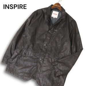 INSPIRE インスパイア 通年 背抜き 加工★ カバーオール ジャケット Sz.M　メンズ 黒　C4T08671_9#O