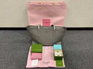 【AS 22915】１円スタート kate spade 三点セット ケイトスペード トートバッグ コインケース 時計（不動品）箱有 中古 現状品