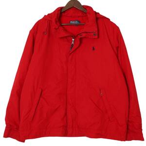 Polo by Ralph Lauren ポロ ラルフローレン 中綿 ウィンドブレーカージャケット 大きいサイズ レッド (メンズ XXL) 中古 古着 A1963