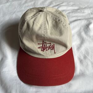 希少　90s　00s　old stussy キャップ　　ビンテージ　オールド　ステューシー　アーカイブ　帽子　ヴィンテージ　ツートーン