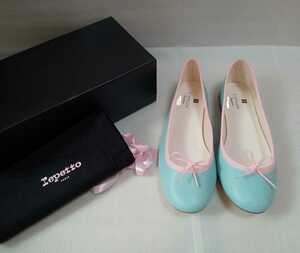 repetto アトリエレペット 38 ピンク ブルー バレエシューズ L