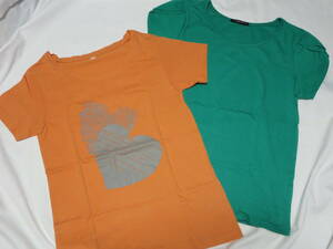 Tシャツ◆オレンジ◆グリーン◆セット◆М