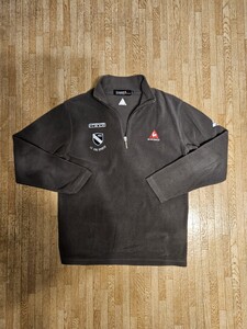 【美品】 le coq sportif 長袖 フリース ハーフジップ グレー M 