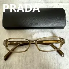 ✨美品 プラダ PRADA メガネ VPR11P クリア グレー　度なし