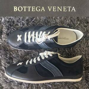 ★送料込★未使用★激安★ ボッテガヴェネタ BOTTEGA VENETA スニーカー スエード レザー スウェード ダークブルー 43 ヌバック 濃紺