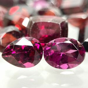 1円〜!!〔天然ガーネットおまとめ150ct〕n 約30g ルース 裸石 宝石 ジュエリー garnet ガーネット jewelry 柘榴石 w5 28