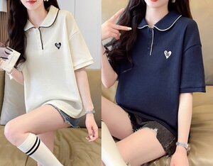 全2色 半袖Ｔシャツ 切り替え 体型カバー 着痩せ 【大きいサイズあり】 カジュアル M ブルー