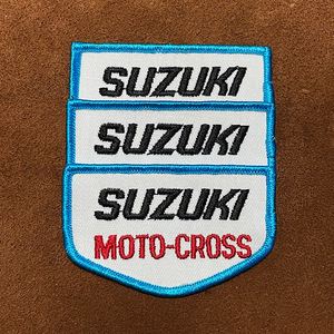 70s SUZUKI MOTO-CROSS ヴィンテージ ワッペン 当時物本物 スズキモトクロス 国産旧車 ビンテージ刺繍パッチ デッドストック Vintage Patch