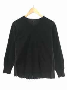 INDIVI インディヴィ バックプリーツ ニット セーター size05/黒 ◇■ ☆ dja2