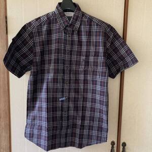 Burberrys of LONDON The SHIRT COLLECTION 紺赤白　チェック　ボタンダウン　半袖　シャツ　サイズ　S