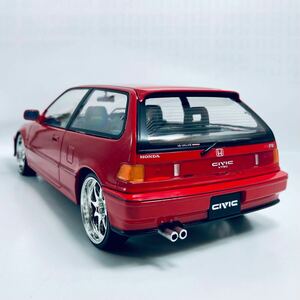 カスタム品 PREMIUM-X TRIPLE９1/18 EF9 HONDA CIVIC 1600 SiR VTEC RED ホンダ シビック エスアイアール ブイテック レッド 