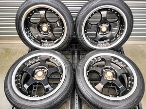 SPEED STAR KRANZ 15インチ 6.5J +35 4H/100 2024年製タイヤ 165/55R15 ★バーデンクランツ 引っ張り深リム15×6.5J 4穴 軽自動車 カスタム