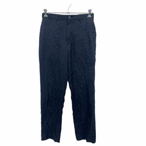 NAUTICA チノパンツ W32 ノーティカ ポリエステル ネイビー 古着卸 アメリカ仕入 2401-604