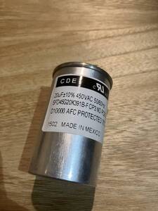 中古！ 米国CDE製 オイルコンデンサー 20μF 450VAC/750VDC ペア