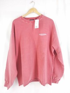 エクストララージ XLARGE PIGMENT DYED RAW EDGE CREWNECK SWEATSHIRT ピグメント ダイ クルー スウェット トレーナー PINK