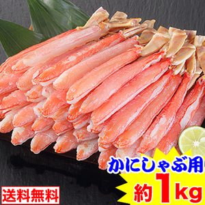 ☆一口では食べきれない特大サイズで食べ応え抜群☆　脚肉100% かにしゃぶ用 2Ｌ～Ｌ 生ずわい　脚肉むき身42～60本（約１kg） ポーション