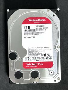 【送料無料】★ 2TB ★ WD Red Plus / WD20EFZX 【使用時間：9289ｈ】 2021年製　良品　Western Digital RED Plus　3.5インチ内蔵HDD