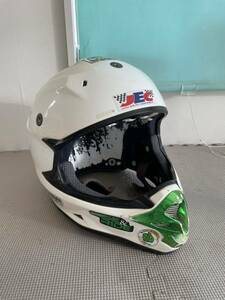 3.3 レース使用品　SHOEI VFA-W ヘルメット　JEC JAPAN ENDURO CHAMPIONSHIP Team Green Kawasaki SUGO TECH INSPECTION G-SHOCK 他