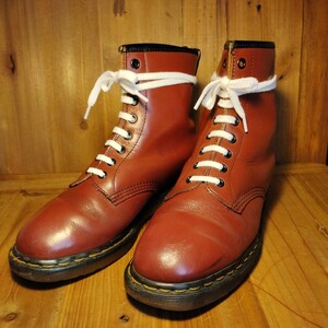 貴重 入手困難 英国製 ドクターマーチン Dr.Martens 8ホールブーツ UK8 チェリーレッド oi PUNK SKINS パンク スキンズ ハードコア CRUST